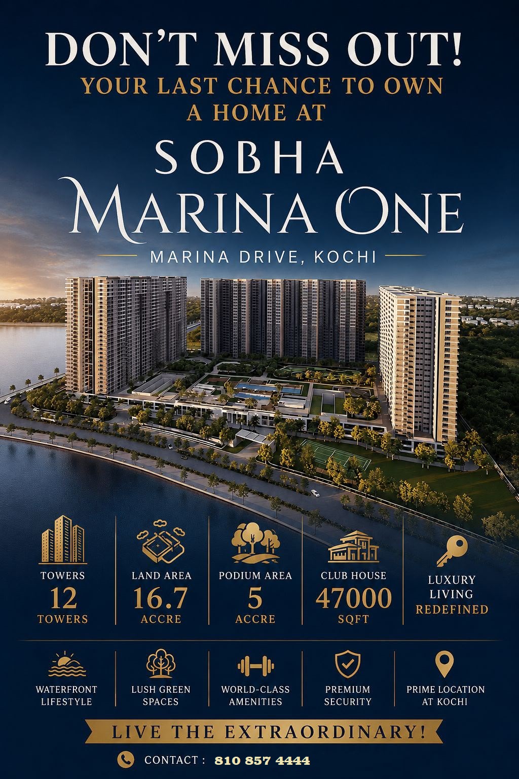 Marina One Kochi project creative, Marine Drive